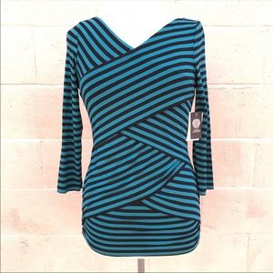 Vince Camuto Striped Top size Petite medium